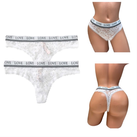 New MEDIUM Victoria’s Secret 2pc Thong Panty Lot